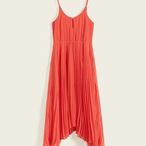 RW&Co Fit+Flare Pleated Skirt Dress, Size L, Red